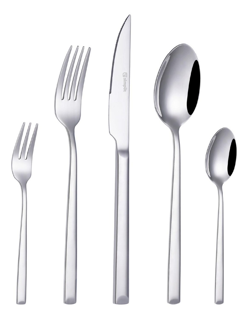 Set de Cuchillería 30 pcs Cubiertos Acero Inoxidable Sicilia