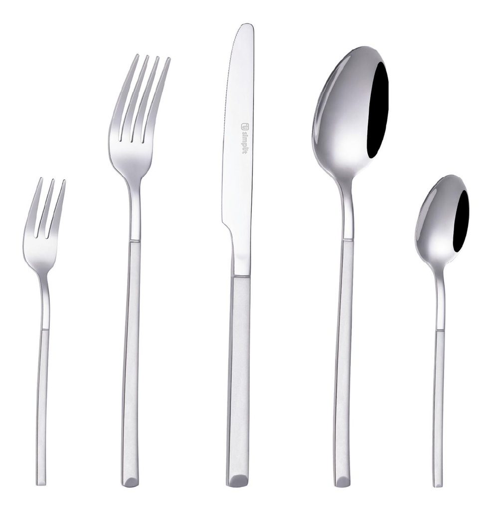 Set de Cuchillería 30 pcs Cubiertos Acero Inoxidable Puglia