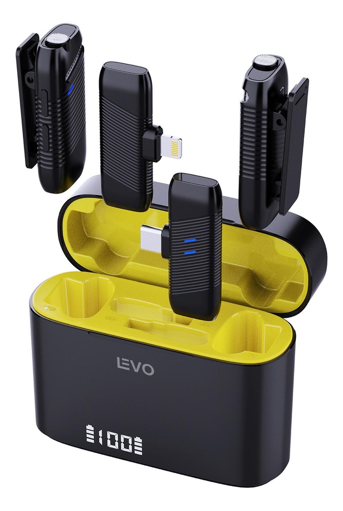 KIT Micrófono de Solapa Inalámbrico Lavalier EchoPro LEVO