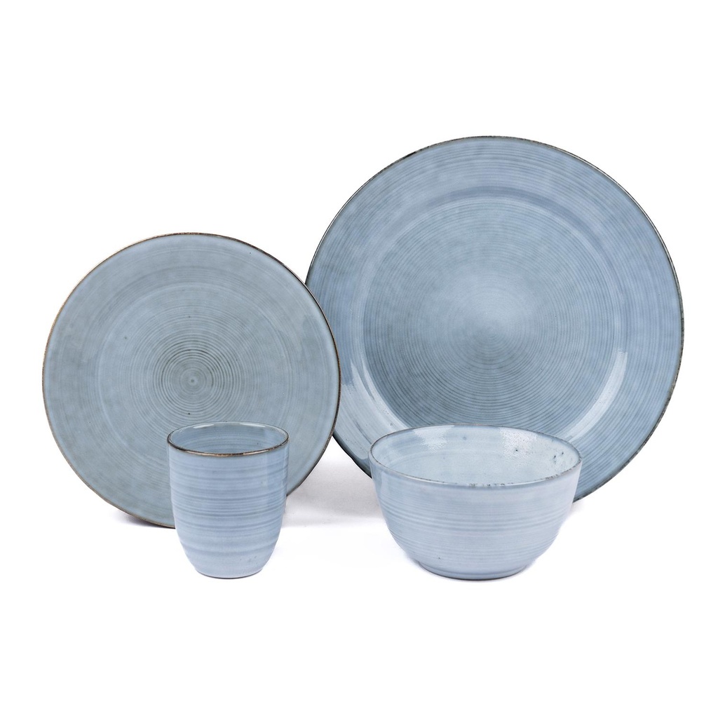 Juego Loza Cerámica 16 pcs Amalfi 4 personas Simplit