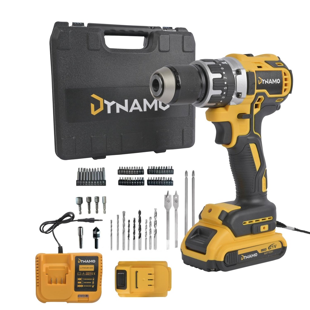 Taladro Inalámbrico Dynamo Rotomartillo Percutor 2 Baterías