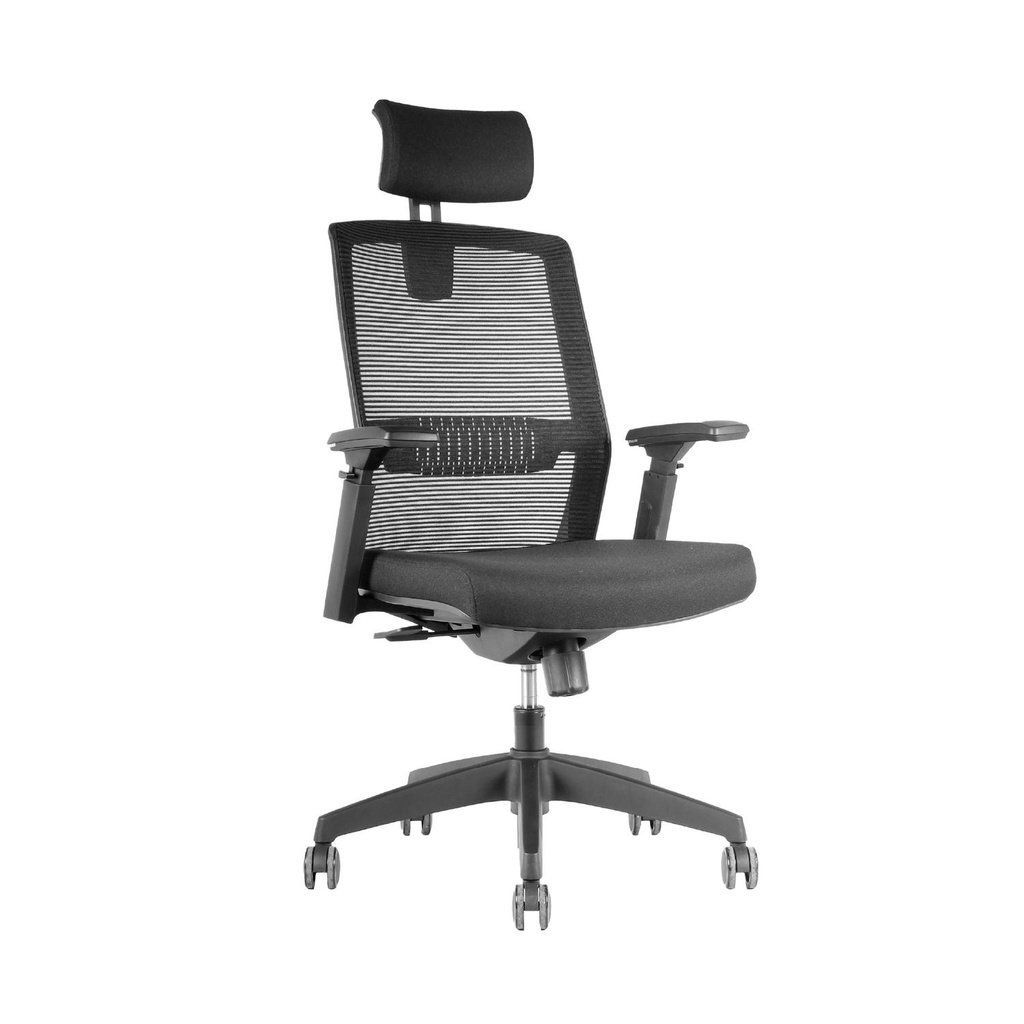 Silla Escritorio Aria Oficina Ergonomica Negra Levo
