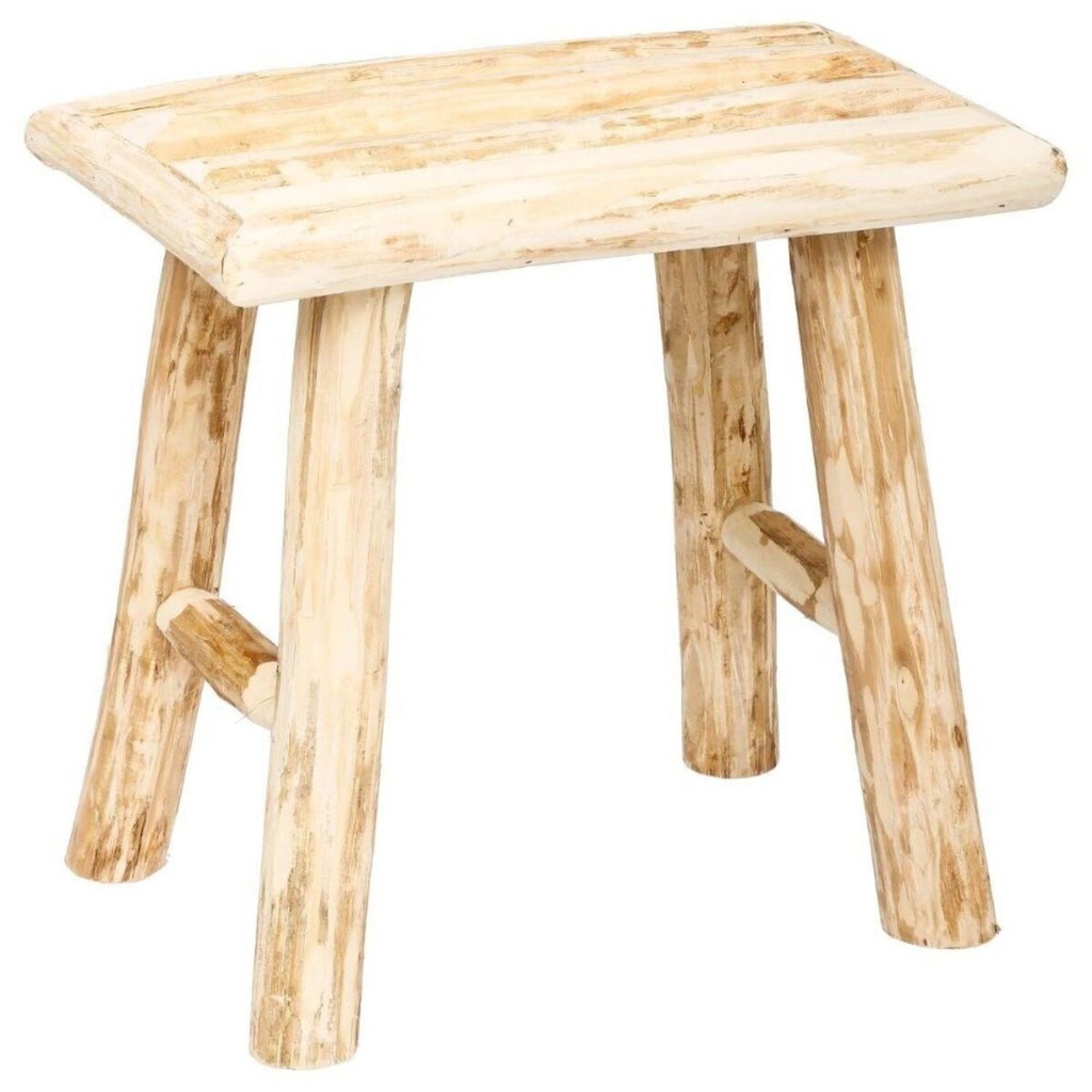 Taburete De Madera Woody Natural Atmosphera