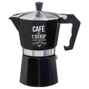 Cafetera Italiana acero 6 Tazas Negro 5Five