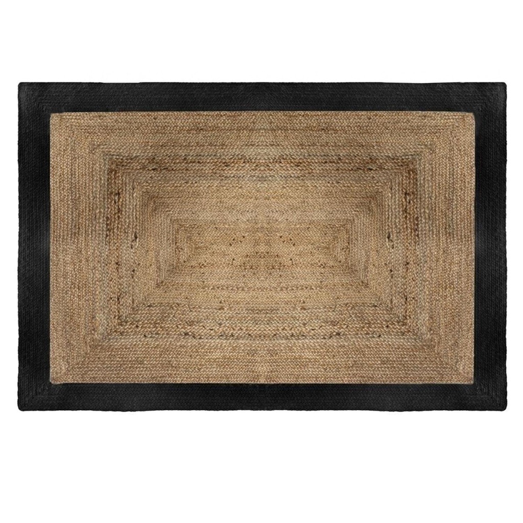 Alfombra Yute Borde Negro 120X170 cm Atmosphera