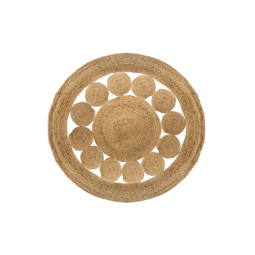 Alfombra de Yute Calada Redonda 120 cm Atmosphera