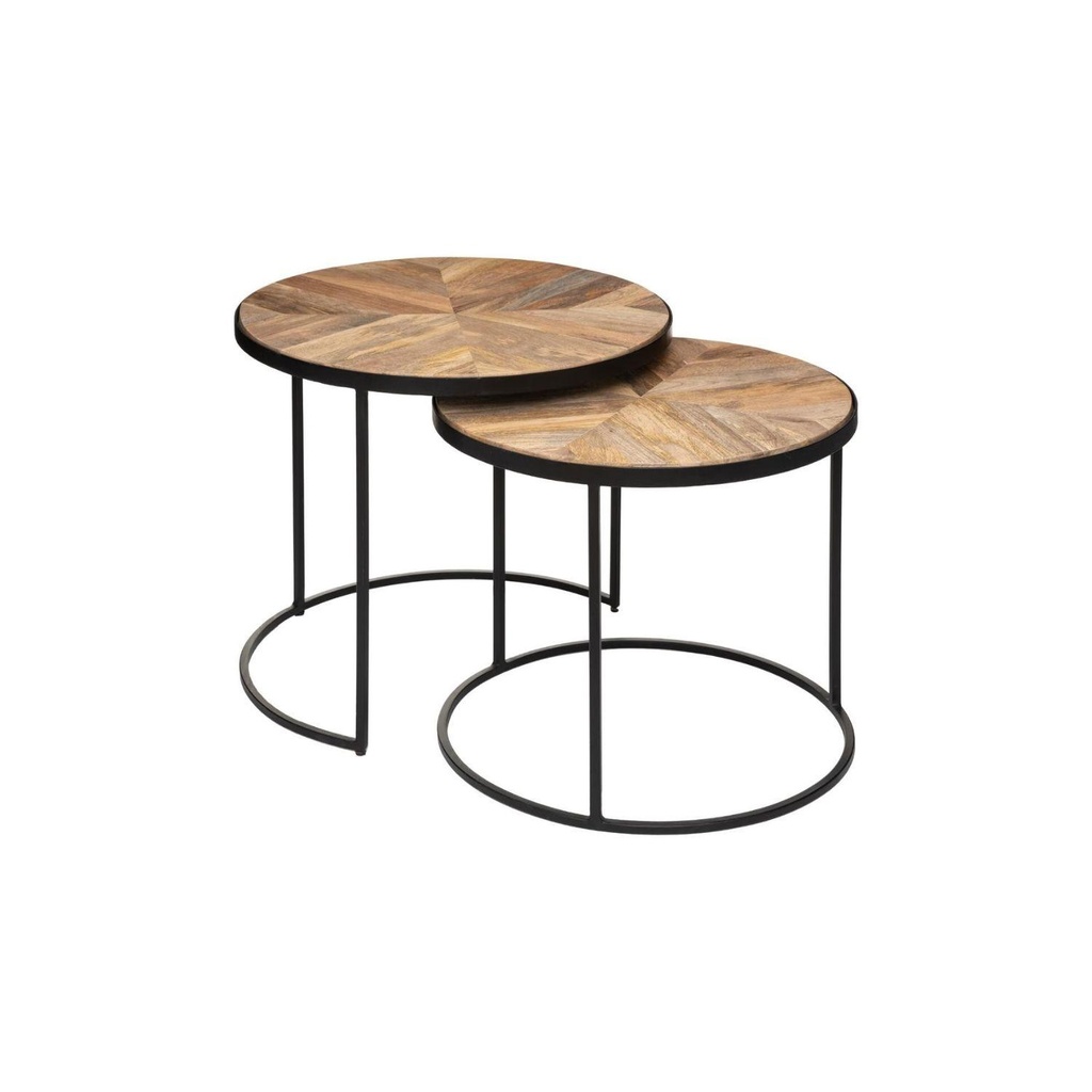 Mesa De Centro Doble Basile Madera 56 X 51 cm Atmosphera