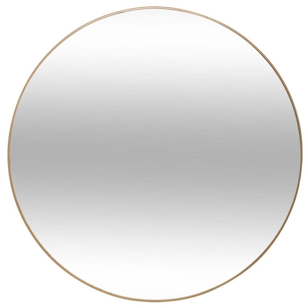 Espejo Redondo Alice 76 cm con Borde Dorado Atmosphera