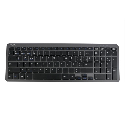 [LVTECOFSL-GR] Teclado Inalámbrico Cygna Slim Grafito Levo