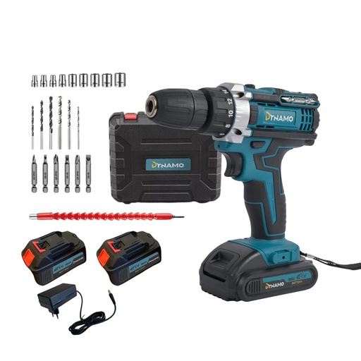 [DYNTALSPER] Kit Taladro Destornillador Inalámbrico Dynamo 21v 2 Baterías