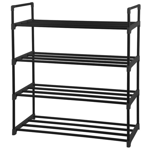 [731154] Porta Zapatos 65x29x74 cm Metal con Plástico Negro DAY