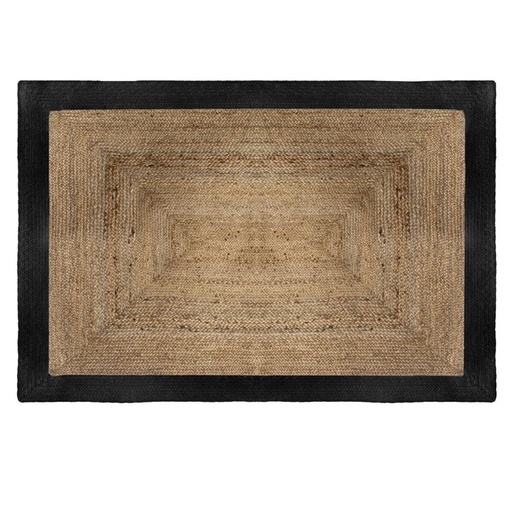 [168857J] Alfombra Yute Borde Negro 120X170 cm Atmosphera