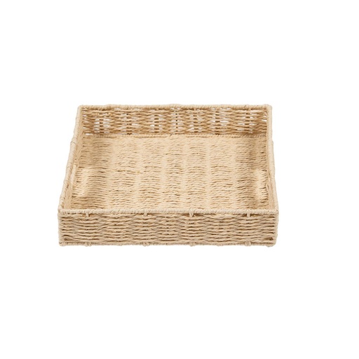 [189720] Bandeja Cuadrada Kord 35cm Beige Mimbre 5Five