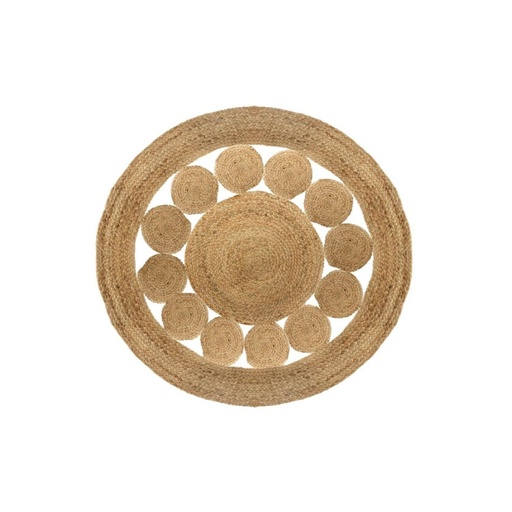 [156147] Alfombra de Yute Calada Redonda 120 cm Atmosphera
