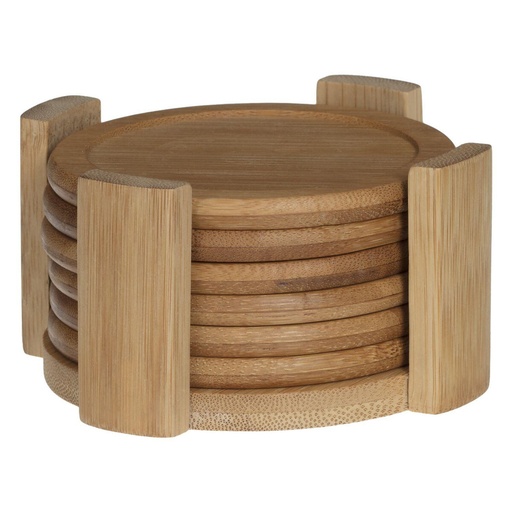 [160726] Set de 6 Posasvasos Madera Bambú Secret de Gourmet