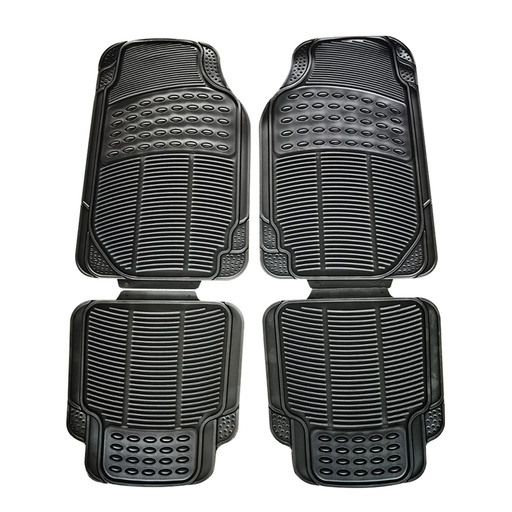 [XRPISUNIS-BK] Alfombra Piso de Goma para auto Universal 4 piezas Xroad