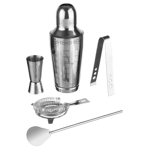 [134522] Set Coctelería 5 Piezas Acero Inox Secret de Gourmet