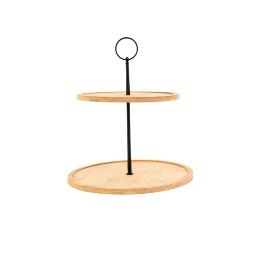 [188452] Soporte Para Postres 2 Niveles Bambu 25 cm 5Five