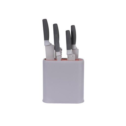 [3950173] Taco De Cuchillos 6 Pcs Gris Leo Berghoff