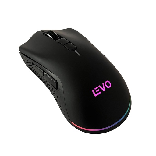 [LVMSGMNS-BK] Mouse Gamer Inalambrico RGB NovaStrike Negro LEVO