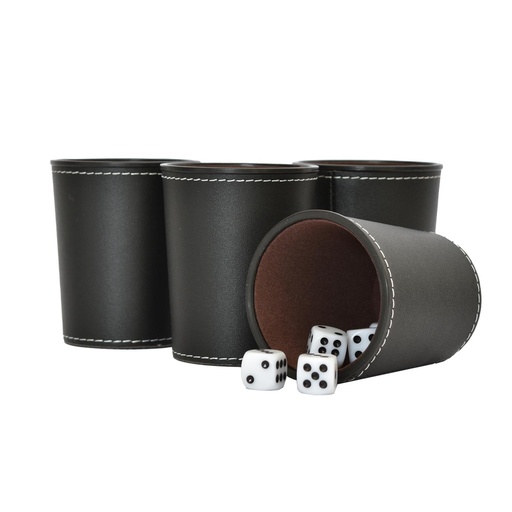 [1628018206370] Juego De 4 Cachos Eco Cuero Negro Simplit