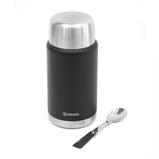 [66800471275549] Termo de Comida Insulado Acero Inox 750 ml Negro Simplit
