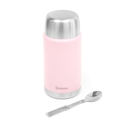 [66800469437952] Termo de Comida Insulado Acero Inox 750 ml Rosado Simplit