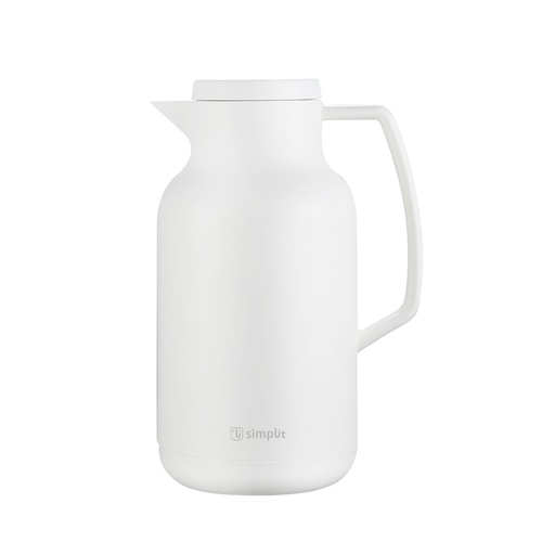 [1660858266475] Termo Jarra Insulado Acero Inox 1 Lt Blanco Simplit