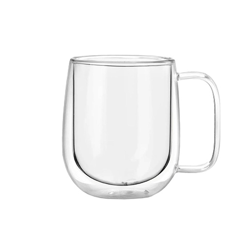 [1654207333519] Taza Mug de Vidrio Doble Pared 300 ml Simplit