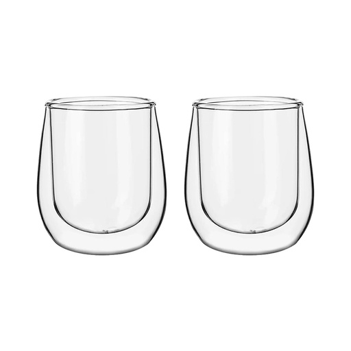 [1654207295633] Set 2 Tazas Vidrio Doble Pared Expreso 80 ml Simplit