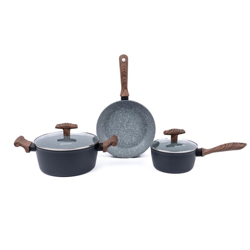 [SIMBATORG-BK] Batería de Cocina Antiadherente Oregon 5 Piezas Simplit