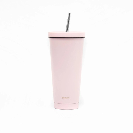[67951421434761] Vaso Térmico Tumbler 750ml Tapa y Bombilla Rosado Simplit