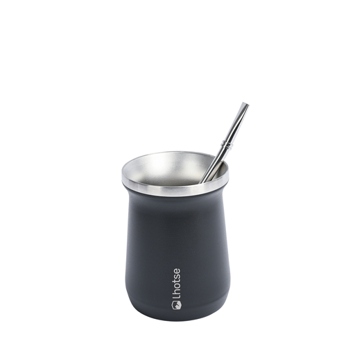 [LHMAMU-BK] Mate Acero Inoxidable con Bombilla Lhotse Black