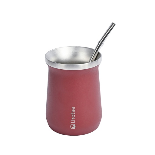 [LHMAMU-RD] Mate Acero Inoxidable con Bombilla Lhotse Red