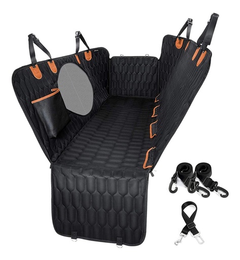[1656603353038] Funda Cubre Asiento de Auto Impermeable Mascotas Negra Xroad
