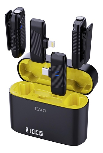 [LVMICPORT] KIT Micrófono de Solapa Inalámbrico Lavalier EchoPro LEVO